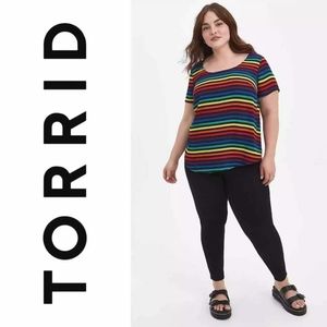Torrid size 4 Celebrate Love striped blouse